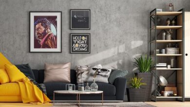 Deco wall mural design ideas for living room
